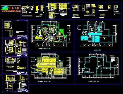 室内设计施工图免费下载 - 建筑装修图 - 土木工程网